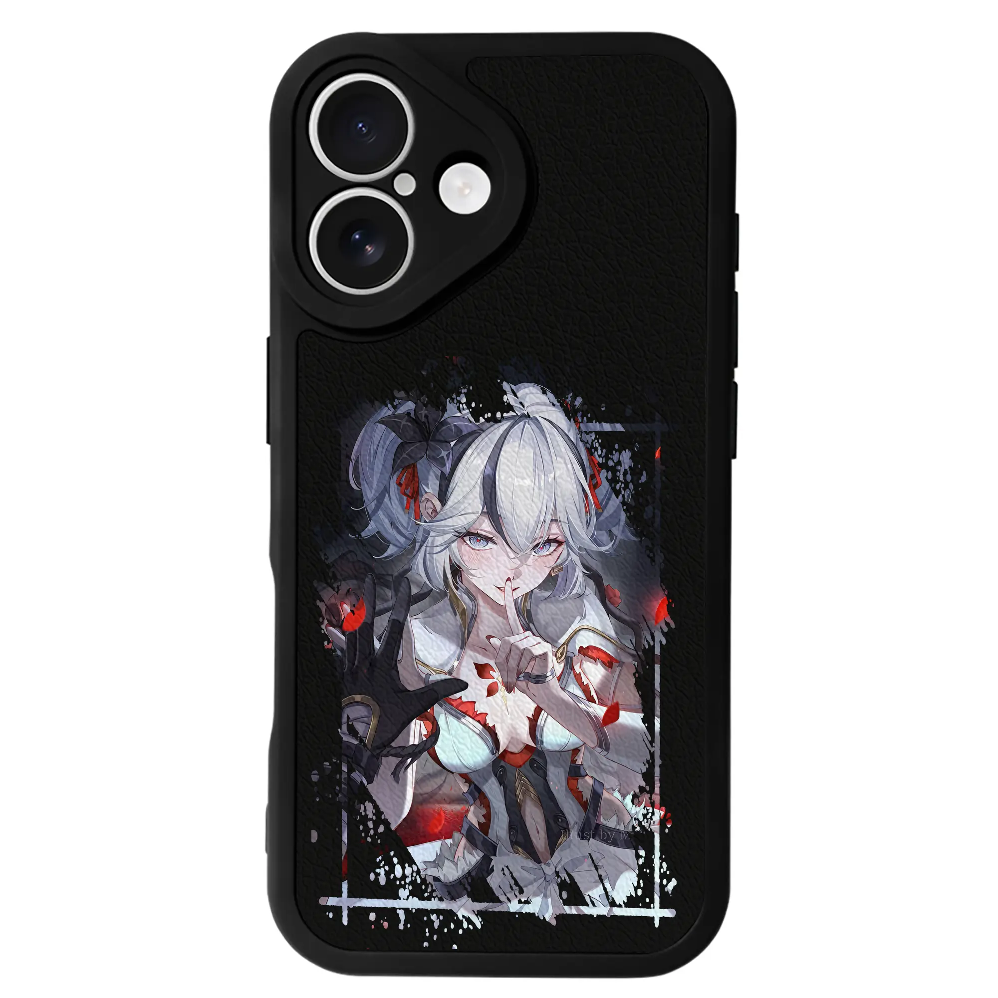 鳴潮 グッズ ツバキ - IPhone 16シリーズ対応 ・ シリコンスマホケース ・ レザー調 ・ 高精度フィット ・ 耐衝撃 ・ ワイヤレス充電対応 ・ 精密カット